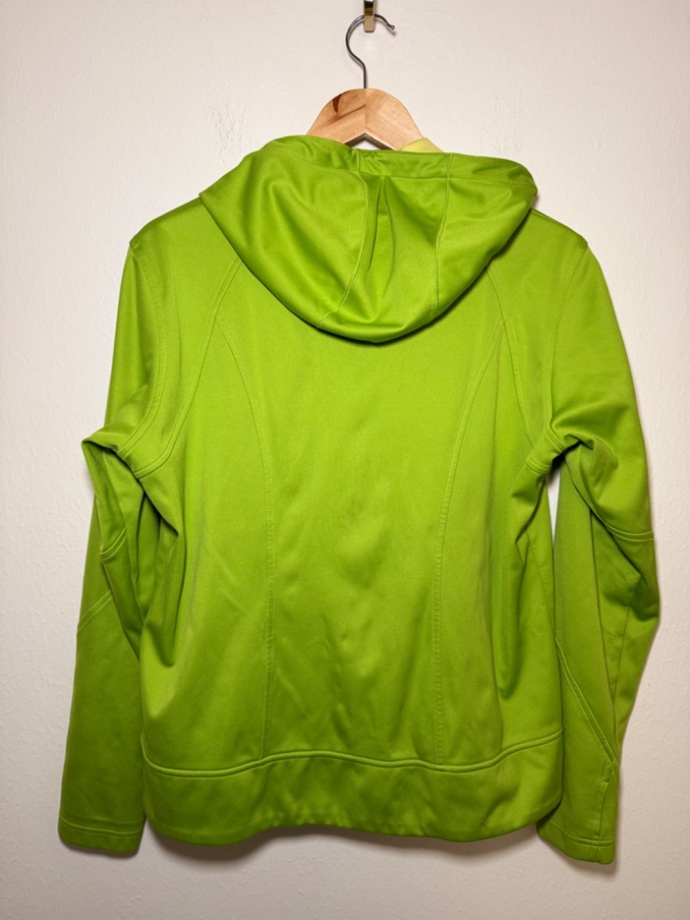Nike ACG Full Zip Hoodie Jacket Lime Green Women's LG Dri-FIT Outdoor Zip Up - Picture 7 of 8